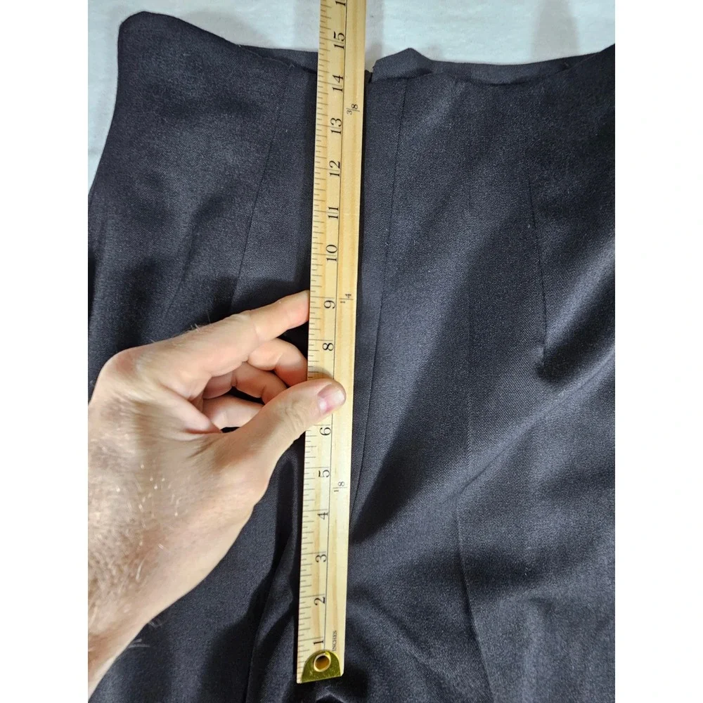 Nordstrom Savvy‎ Black 100% Wool High Waisted Tapered Pants Womens Size 6 USA